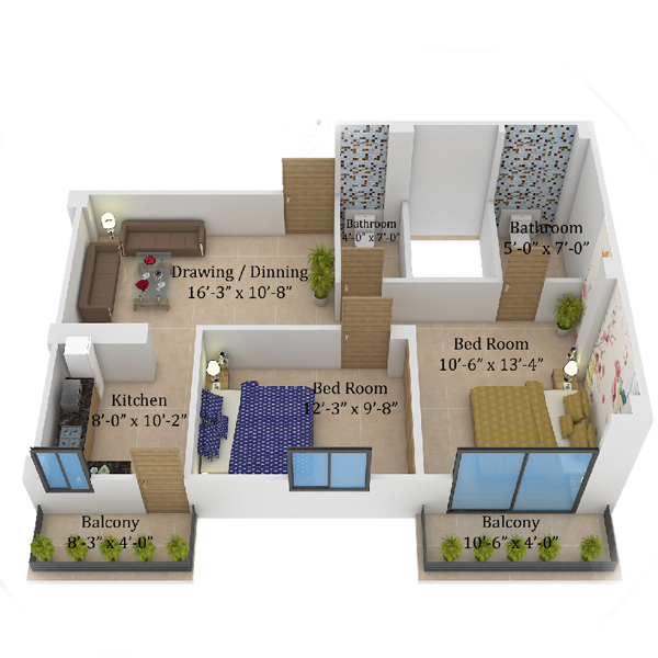 2 BHK Type B